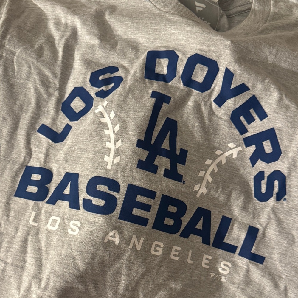 Fanatics Gray and Blue Los Angeles Baseball Tee